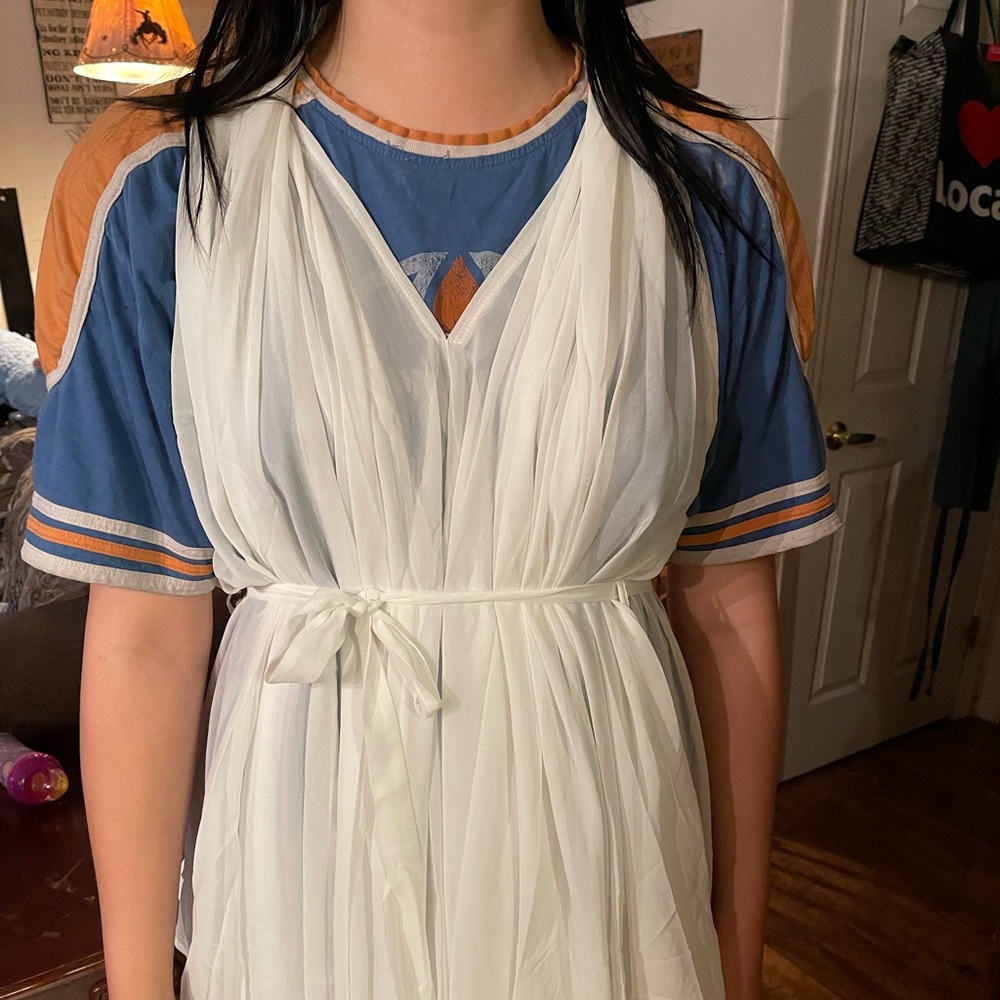 Curvy sense sheer flowy top with waist tie.